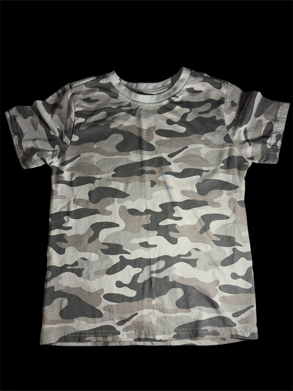 Indigo Kids Camo Short Sleeve Tee - Gray w/Green undertone Camo boys size 8